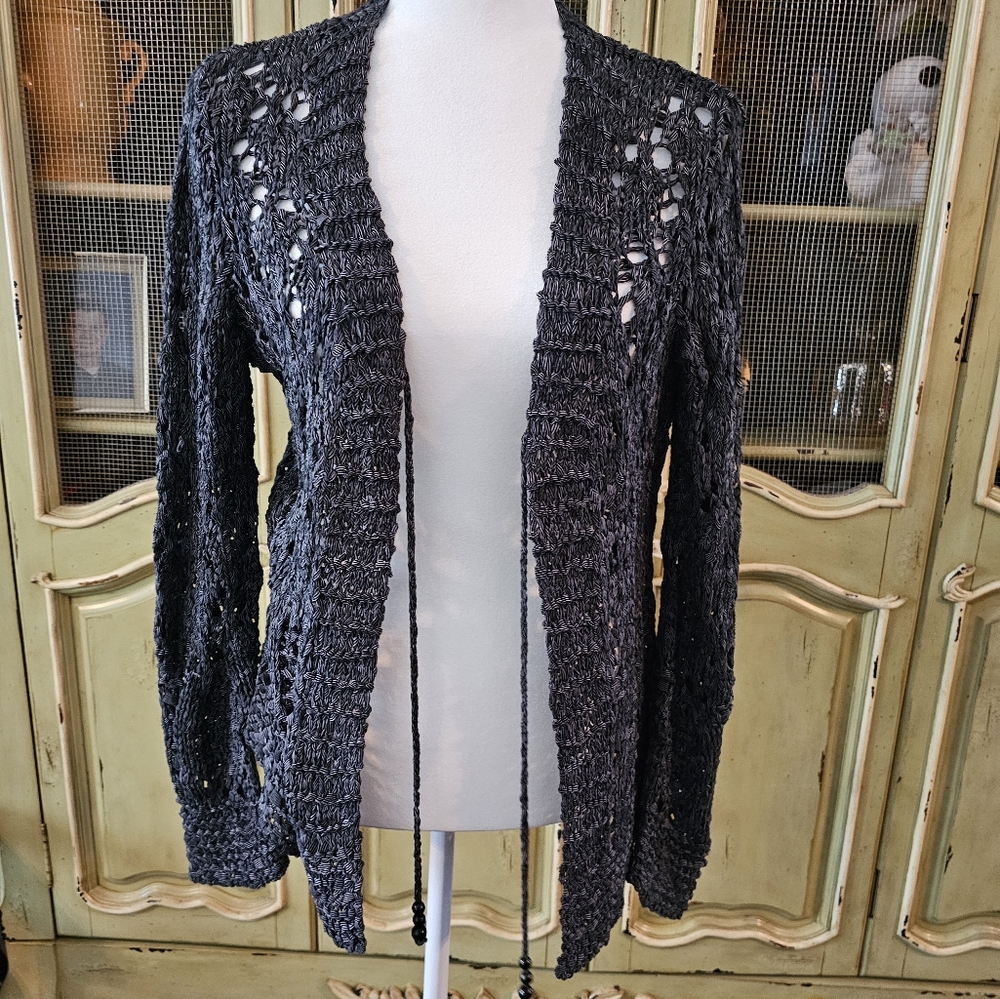 Chico's Crochet tie front top size 1